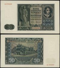 50 złotych 1.08.1941, seria A, numeracja 9734250