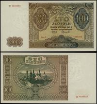 100 złotych 1.08.1941, seria D, numeracja 444639