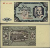20 złotych 1.07.1948, seria HG, numeracja 962408