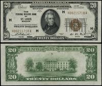20 dolarów 1929, seria H 00215718 A, podpisy Jon
