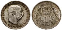 1 korona 1916, Wiedeń, srebro próby '835', KM 28