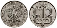 1 złoty 1929, Warszawa, lekko czyszczony, ale pr
