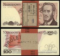 Polska, paczka banknotów 100 x 100 złotych, 1.12.1988