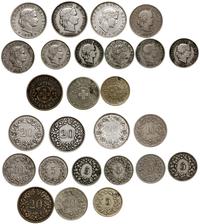 lot 13 monet, 6 x 5 rappenów (1873 - 1903), 3 x 