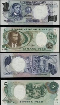zestaw: 1 i 5 peso 1969, serie KN i L, łącznie 2