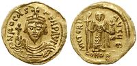 solidus 607-609, Konstantynopol, Aw: Głowa cesar