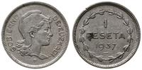 1 peseta 1937, Bruksela, nikiel, KM 1