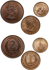 zestaw 3 monet, 1/2 centa 1958, 1 cent 1963 oraz