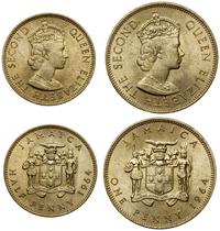 zestaw 2 monet 1964, Londyn, 1/2 pensa oraz 1 pe