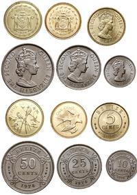 zestaw 6 monet, 1 cent, 5 centów, 10 centów, 25 