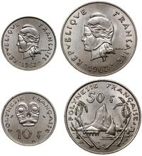 Polinezja Francuska, lot 2 monet, 1967
