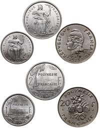 Polinezja Francuska, zestaw 3 monet, 1975