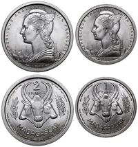 lot: 1 frank, 2 franki 1948, Paryż, aluminium, r