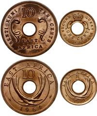 lot 2 monet, Birmingham, 1 cent 1956 i 10 centów
