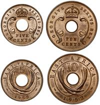 lot 2 monet 1952, Birmingham, 5 centów I 10 cent