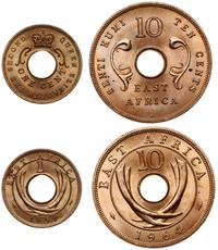 lot 2 monet, Birmingham, 1 cent 1959 i 10 centów