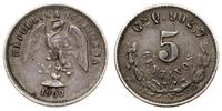5 centavos 1900 CN Q, Culiacán, srebro, patyna, 