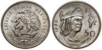 50 centavos 1950, Meksyk, srebro próby 300, pięk