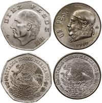 lot 2 monet, Meksyk, 1 peso 1970, 10 pesos 1981,