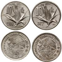 zestaw 2 x 10 centavos 1977, Meksyk, odmiany z ł