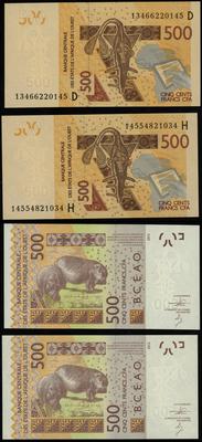 zestaw 2 x 500 franków 2012, w skład zestawu wch