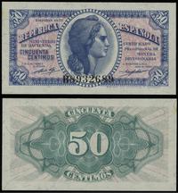 50 Céntimos 1937, seria B, numeracja 8932689, ni
