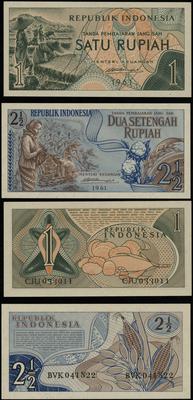 Indonezja, zestaw 2 banknotów, 1961