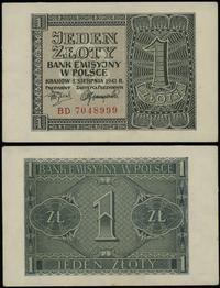 1 złoty 01.08.1941, seria BD, numeracja 7048999,