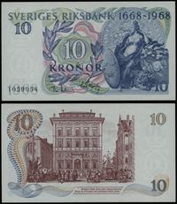 10 koron 1968, numeracja 1059054, kilka ugięć, P