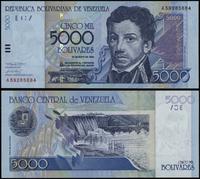 5.000 boliwarów 25.05.2000, seria A, numeracja 5