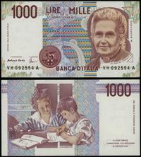1.000 lirów 03.10.1990, seria VH A, numeracja 09