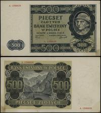 500 złotych 1.03.1940, seria A, numeracja 139662