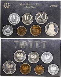 Polska, rocznikowy zestaw monet obiegowych, 1986