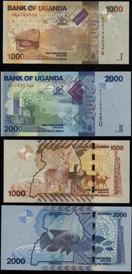Uganda, zestaw: 1.000 i 2.000 szylingów, 2010