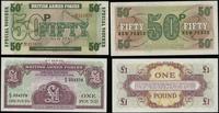 zestaw: 50 pensów 1972 i 1 funt 1962, razem 2 pi