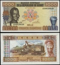 1.000 franków 1985, seria AD, numeracja 0020646,