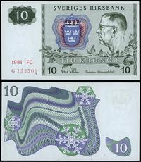 10 kronor 1981, seria FC, numeracja G152509, prz
