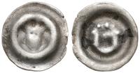 brakteat XIII-XIV w., Ukoronowana długowłosa gło