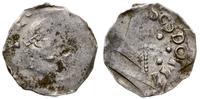 denar 1039-1056, Aw: Głowa władcy w prawo, HEI..
