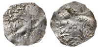 denar 1046-1056, Aw: Głowa w lewo, ...INRI..., R