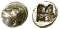 hekte ok. 387-326 pne, Aw: Głowa Ateny w hełmie 