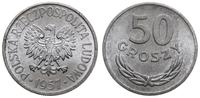 50 groszy 1957, Warszawa, aluminium, bardzo ładn