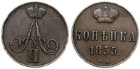 1 kopiejka 1855 BM, Warszawa, Bitkin 473, Brekke