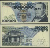 100.000 złotych 1.02.1990, seria BA, numeracja 8