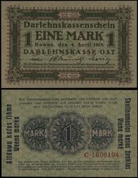 1 marka 4.04.1918, Kowno, piękna, Miłczak K2, Ro