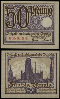 50 fenigów 15.04.1919, numeracja 668059 ❉, druk 