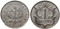 1 złoty 1929, Warszawa, nikiel, rzadki w tym sta