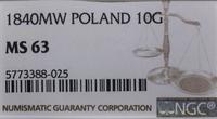 Polska, 10 groszy, 1840 MW