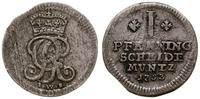 1 fenig - odbitka w srebrze 1753, srebro, rzadki