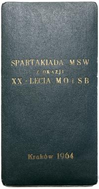 Polska, plakieta na pamiątkę spartakiady MSW, 1964
